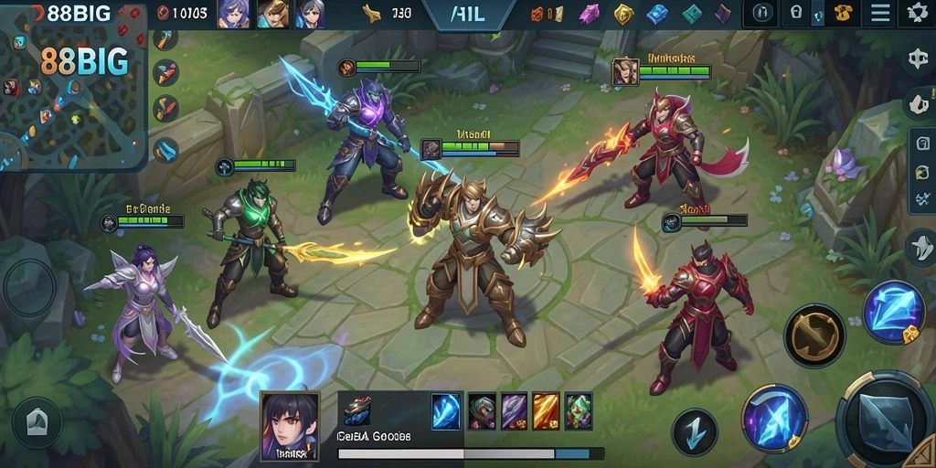 Tampilan menarik dari gameplay seru 88BIG dengan karakter unik.
