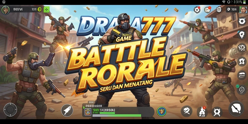 Tampilan gameplay intens dari DRAJA777 saat pertempuran Battle Royale.