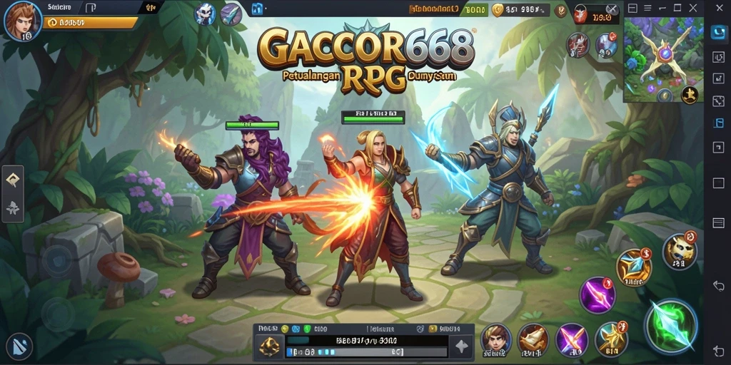 Tangkapan layar GACOR668 menampilkan aksi pertarungan seru dalam dunia RPG.