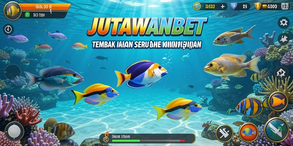 Screenshot utama JUTAWANBET menunjukkan gameplay seru Tembak Ikan.