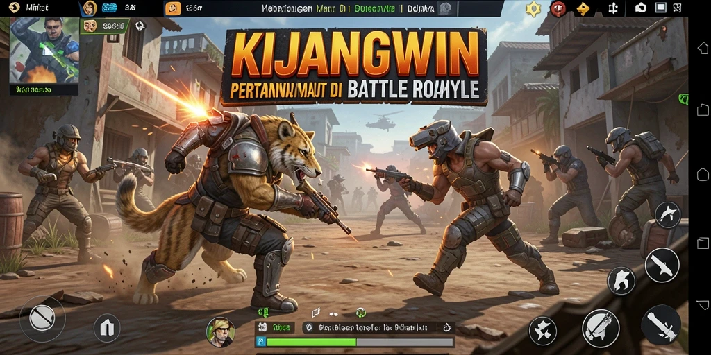 Gameplay KIJANGWIN menunjukkan aksi intens dan strategi tim yang hebat.
