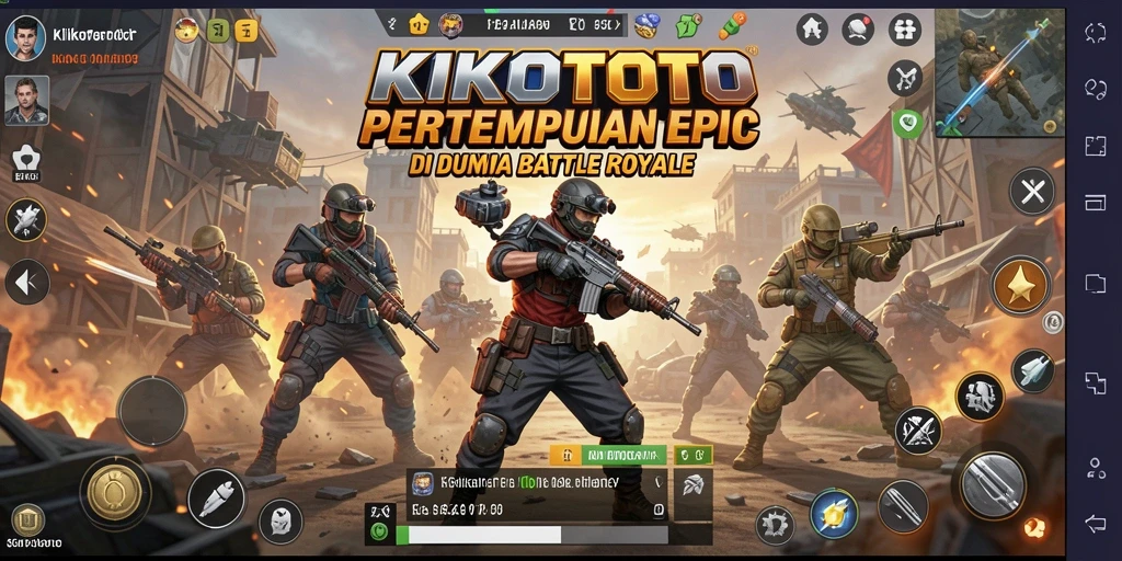 Tampilan gameplay <strong>KIKOTOTO</strong> yang penuh aksi dan strategi di medan perang.