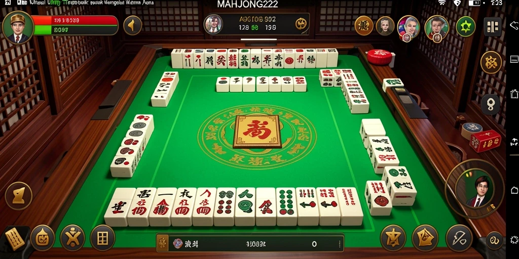 Tampilan antarmuka sederhana dan intuitif dari MAHJONG222.