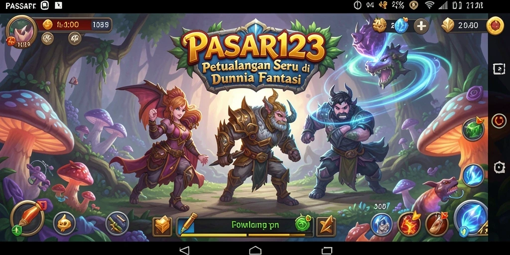 Tampilan epik dari gameplay PASAR123 yang penuh dengan aksi RPG.