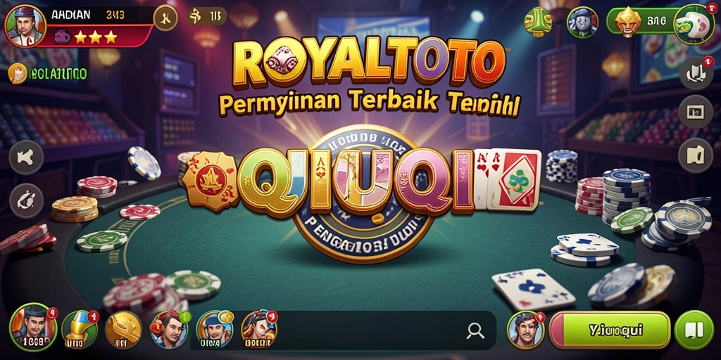 Screenshot ROYALTOTO menunjukkan aksi seru dalam permainan QiuQiu.