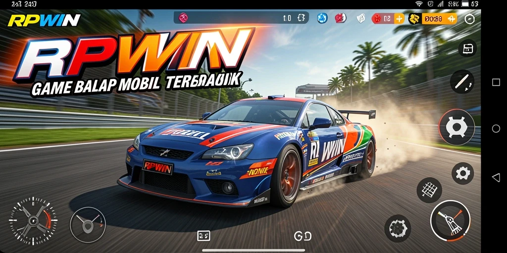 Gameplay seru di balapan mobil RPWIN dengan grafis menakjubkan.