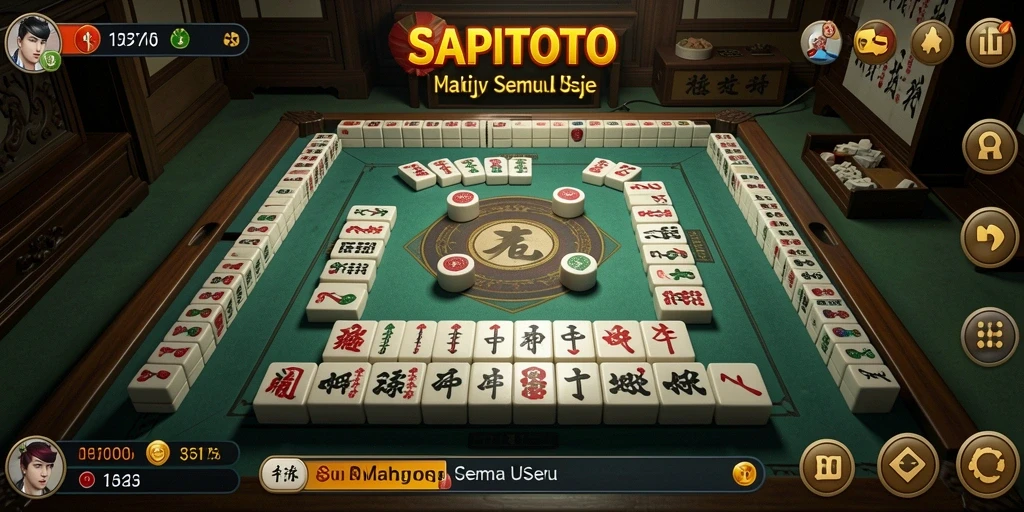 Tampilan gameplay Mahjong di SAPITOTO yang menawan.