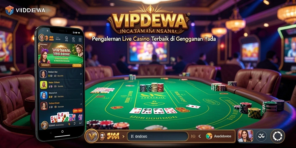 Tampilan gameplay Live Casino yang mendebarkan di VIPDEWA.